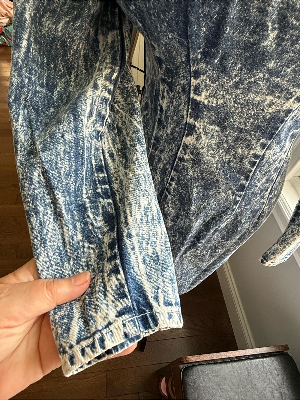 Vintage Mara Jjrs Of California Acid-Wash Blue High-Neck Denim Dress Size 5 View 5